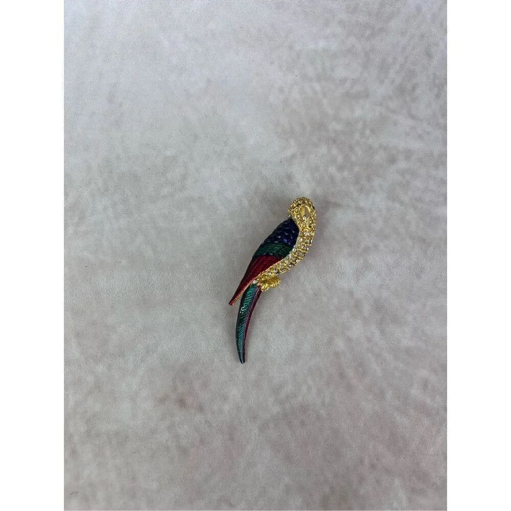 Vintage Parrot Brooch Pin